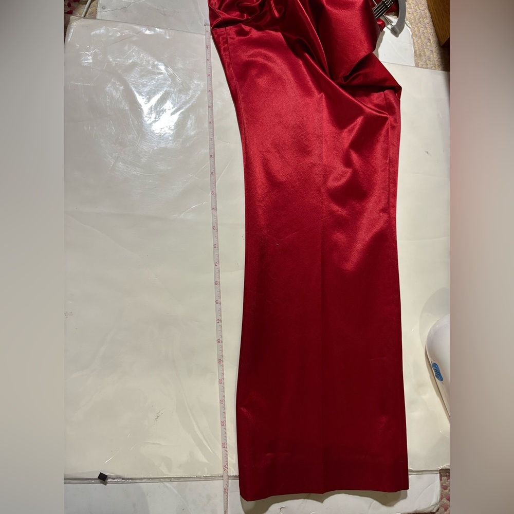 Vintage gap cropped satin Red Dress Pants - Picture 7 of 8